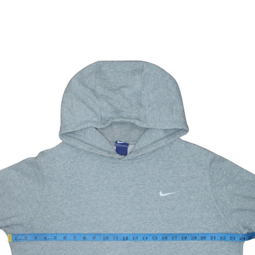 Nike Women Grey Pullover Hoodie Large Cotton Blend Casual