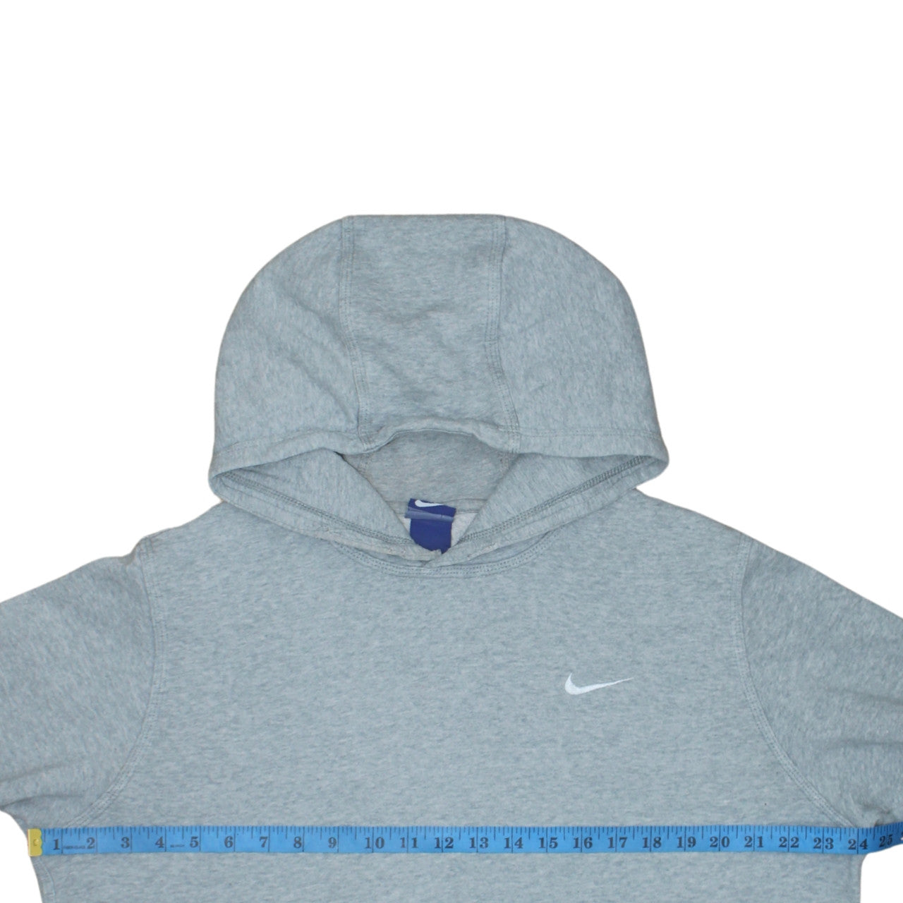 Nike Women Grey Pullover Hoodie Large Cotton Blend Casual