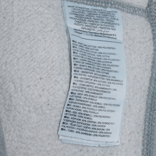 Nike Women Grey Pullover Hoodie Large Cotton Blend Casual