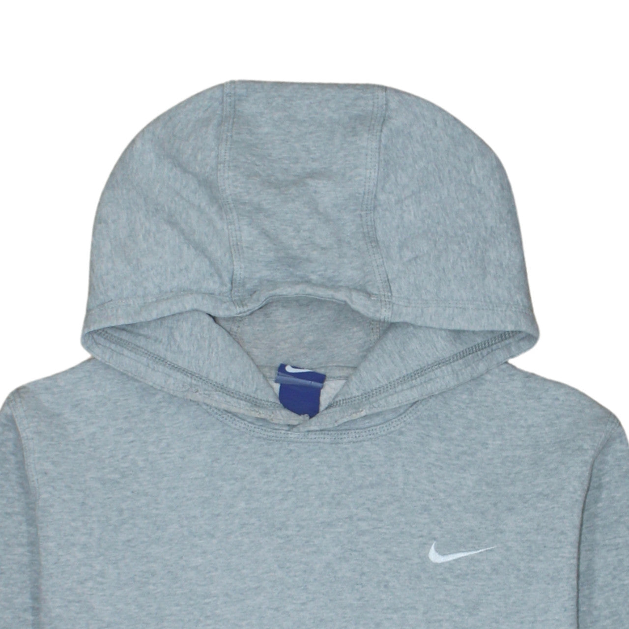 Nike Women Grey Pullover Hoodie Large Cotton Blend Casual