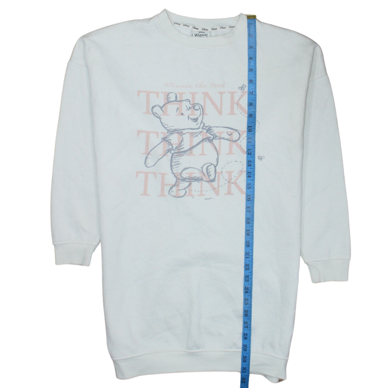 Disney Winnie the Pooh Women's White XS Long Sleeve T-Shirt Dress