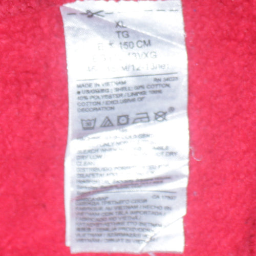 GAP Boys Red Full Zip Fleece Hoodie Size 12 Years with Logo Detail