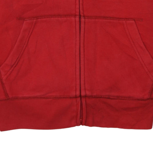 GAP Boys Red Full Zip Fleece Hoodie Size 12 Years with Logo Detail