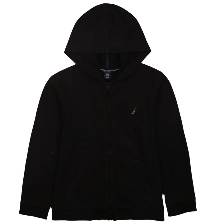 Nautica Boys Black Full Zip Hoodie Size 14-16 Regular Cotton Blend