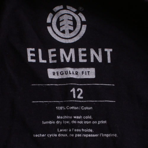Element Womens Black Regular Fit Cotton Graphic T-Shirt Size 12