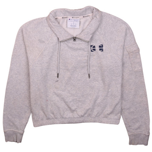Champion Womens Grey Small 1/4 Zip Pullover Sweatshirt