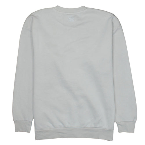 Adidas Women White Pullover Sweatshirt UK 8 Logo Crew Neck