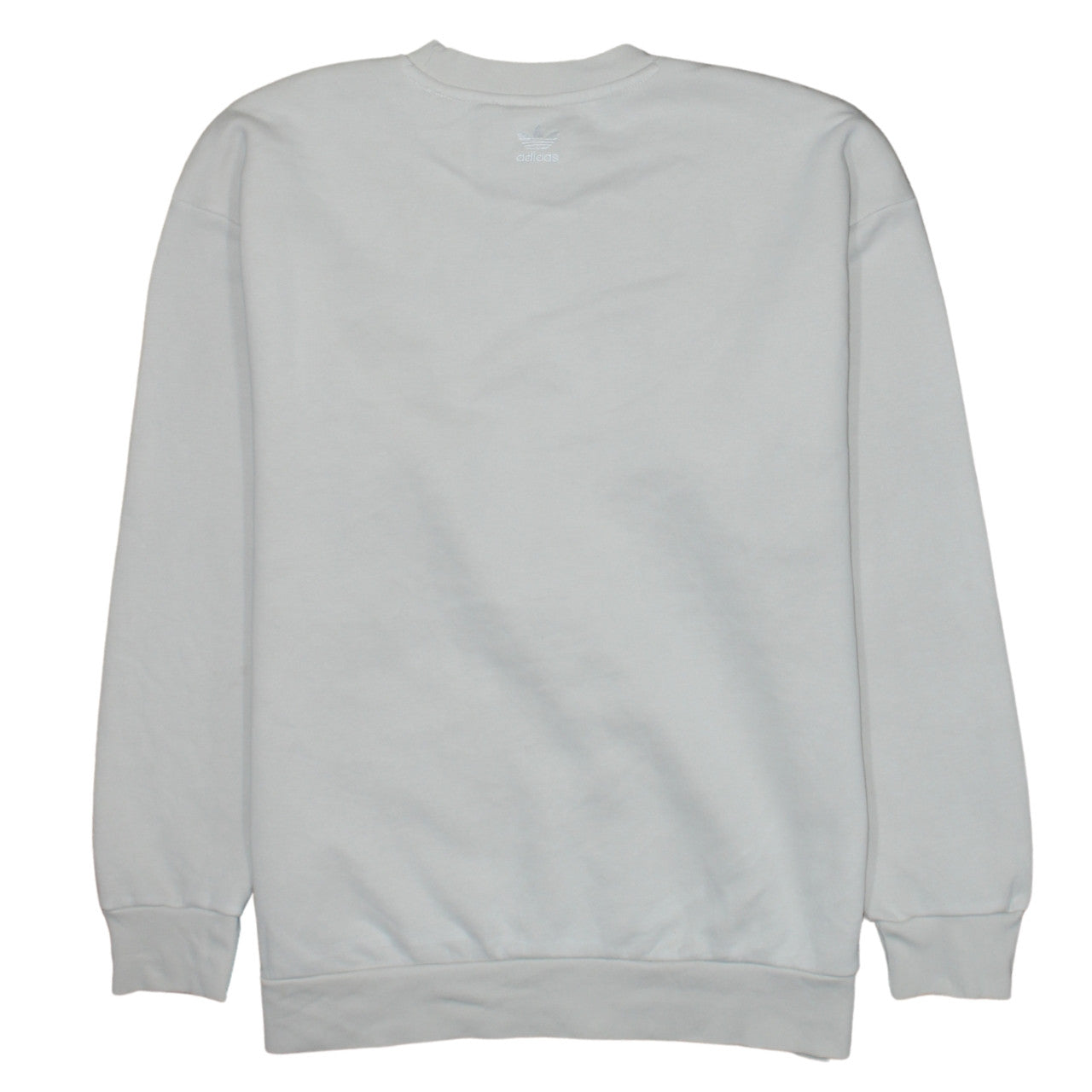 Adidas Women White Pullover Sweatshirt UK 8 Logo Crew Neck