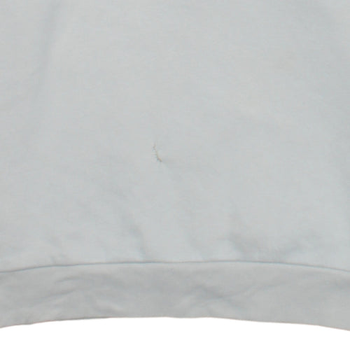 Adidas Women White Pullover Sweatshirt UK 8 Logo Crew Neck