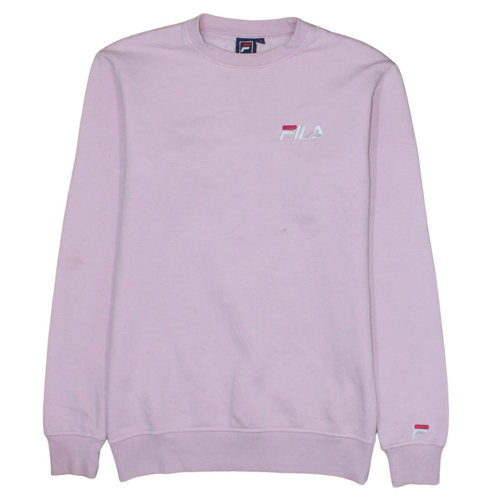 Fila Womens Pink Crew Neck Pullover Sweatshirt Size S
