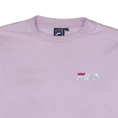 Fila Womens Pink Crew Neck Pullover Sweatshirt Size S