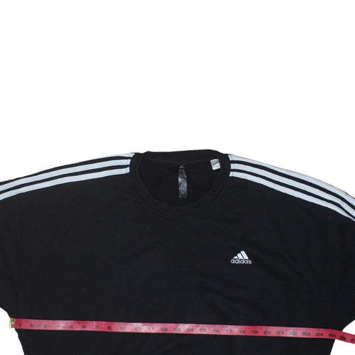 Adidas Women Black XL Pullover Sweatshirt Crew Neck