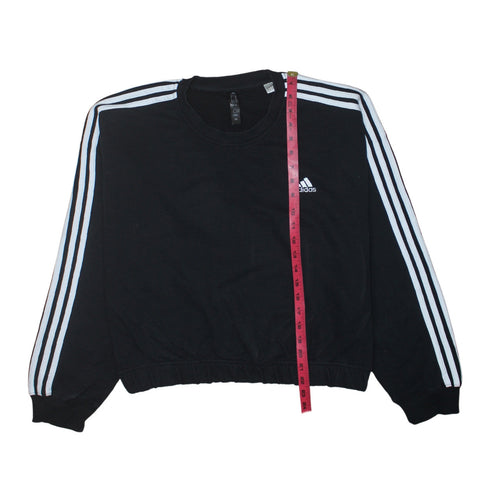 Adidas Women Black XL Pullover Sweatshirt Crew Neck