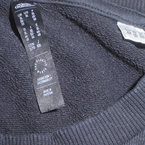 Adidas Women Black XL Pullover Sweatshirt Crew Neck