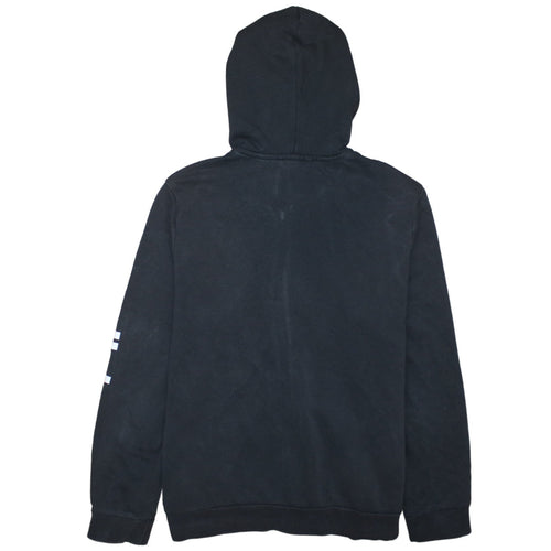 Adidas Womens Black 2XL Full Zip Hoodie Sweatshirt with Logo Print