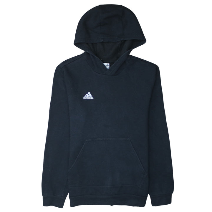 Adidas Boys Black Pullover Hoodie 13-14 Years Fleece Sports Sweatshirt