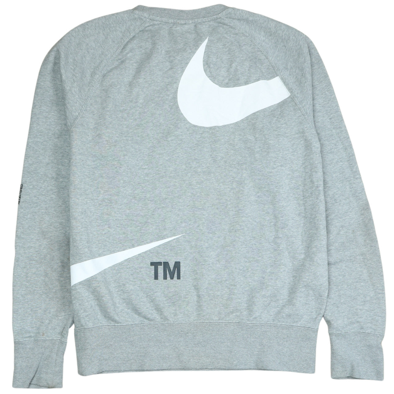 Nike Womens Grey Small Pullover Sweatshirt with Logo Print