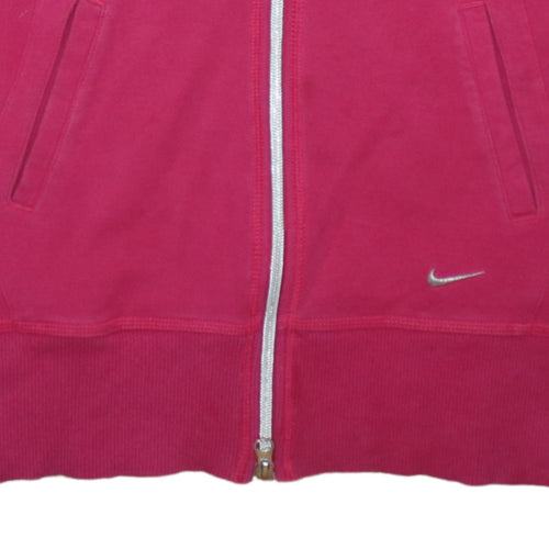 Nike Women's Pink Full Zip Hoodie XL Cotton Blend Zip Up Sweatshirt