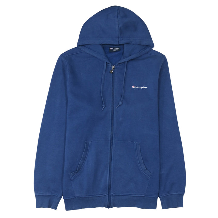 Champion Men Blue 2XL Full Zip Hoodie Fleece Sweatshirt
