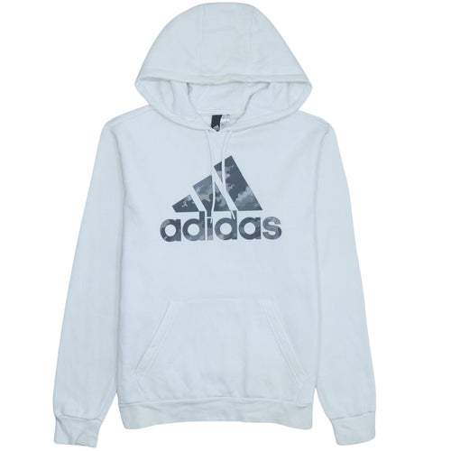 Adidas Men's White Pullover Hoodie XS Sports Fleece Sweatshirt