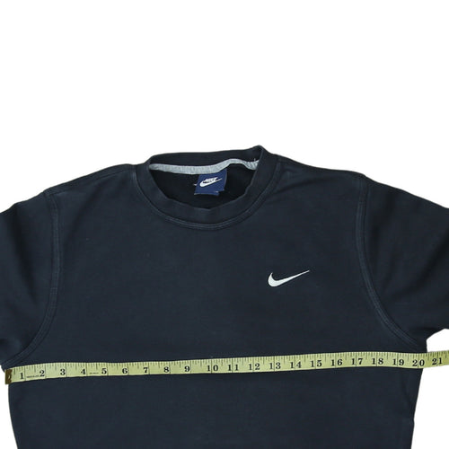 Nike Men's Black Crew Neck Logo Sweatshirt Size S Regular Fit
