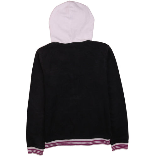 Kappa Womens Black White Full Zip Hoodie XL Casual Sweatshirt