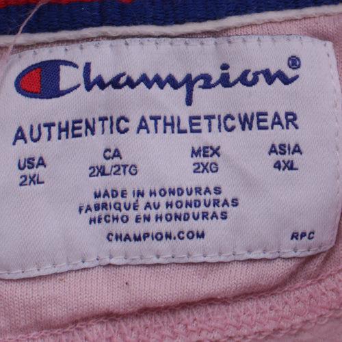 Champion Womens Pink 2XL Pullover Hoodie Sweatshirt