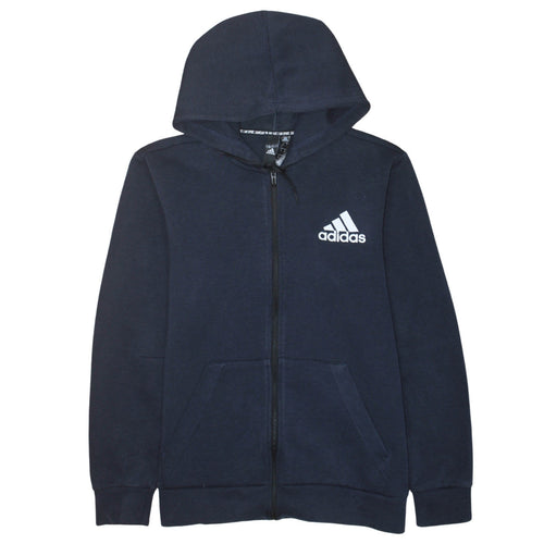 Adidas Men's Blue Full Zip Hoodie Size M Regular Fit Sportswear