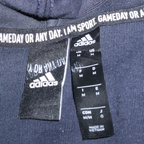 Adidas Men's Blue Full Zip Hoodie Size M Regular Fit Sportswear