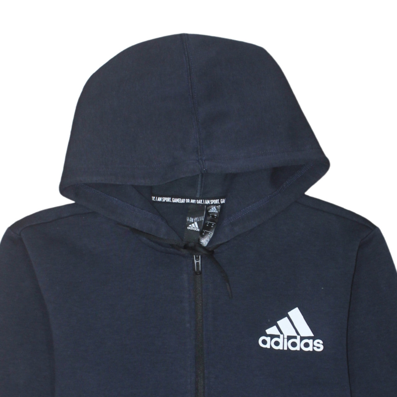 Adidas Men's Blue Full Zip Hoodie Size M Regular Fit Sportswear