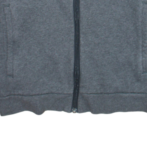 Adidas Mens Grey Full Zip Hoodie Size M Sports Fleece Jacket
