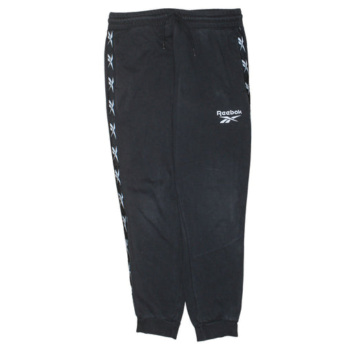 Reebok Men Black Jogger Trousers S Regular Fit Comfortable Sportswear