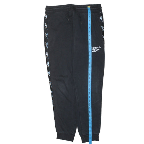 Reebok Men Black Jogger Trousers S Regular Fit Comfortable Sportswear