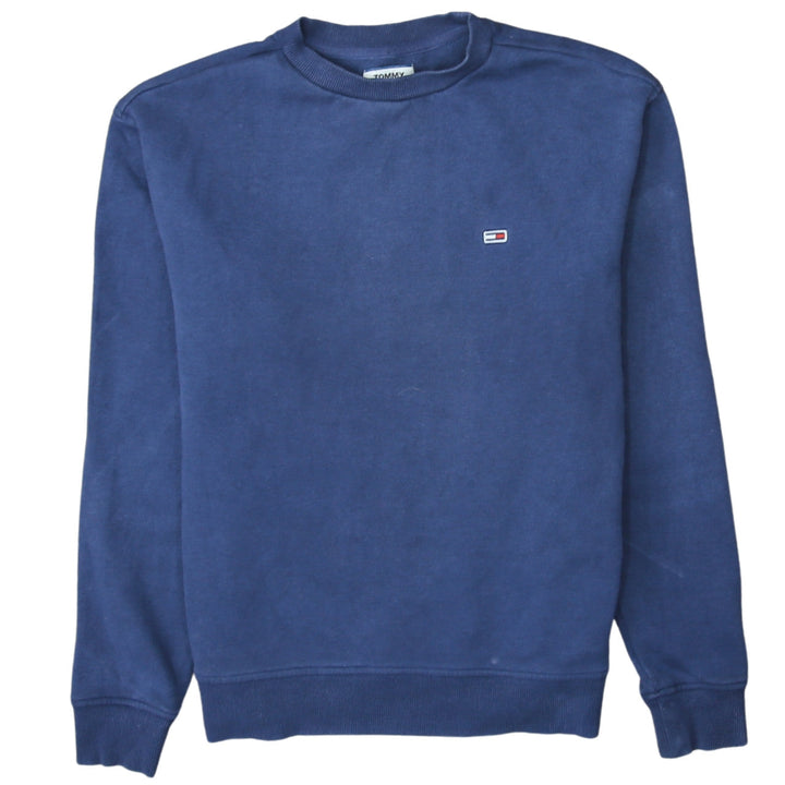 Tommy Jeans Men's Blue Crew Neck Sweatshirt Size XL Cotton Blend