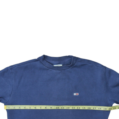 Tommy Jeans Men's Blue Crew Neck Sweatshirt Size XL Cotton Blend