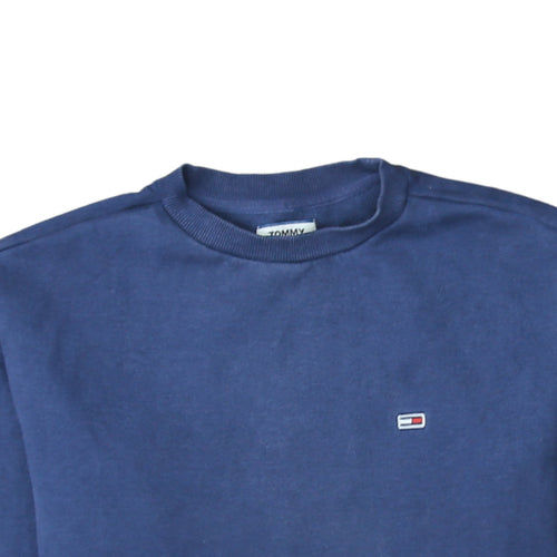 Tommy Jeans Men's Blue Crew Neck Sweatshirt Size XL Cotton Blend