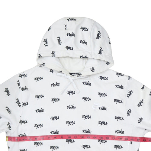 Nike Men's White Graphic Print Pullover Hoodie Size S