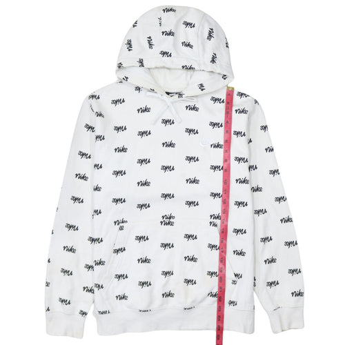 Nike Men's White Graphic Print Pullover Hoodie Size S