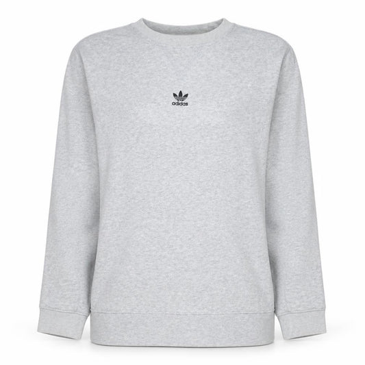 Front view of Adidas Women Grey Crew Neck Pullover Sweatshirt, size 10