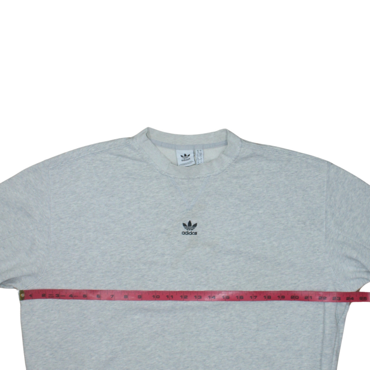 Adidas Women Grey Crew Neck Pullover Sweatshirt Size 10