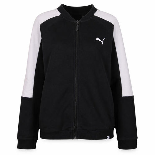 Puma Womens Black Track Jacket Size 12 Full Zip Lightweight