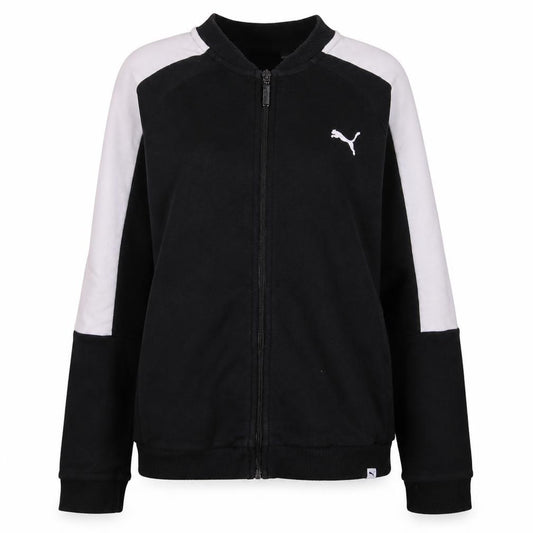 Puma Womens Black Track Jacket Size 12 Full Zip Lightweight