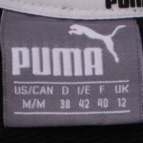 Puma Womens Black Track Jacket Size 12 Full Zip Lightweight