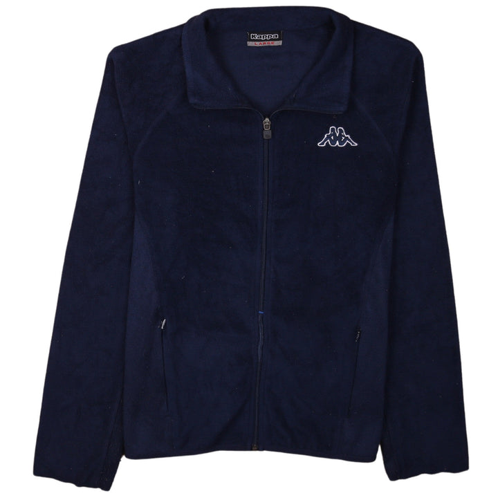 Kappa Men's Blue Fleece Full Zip Jacket Size L Casual Sportswear