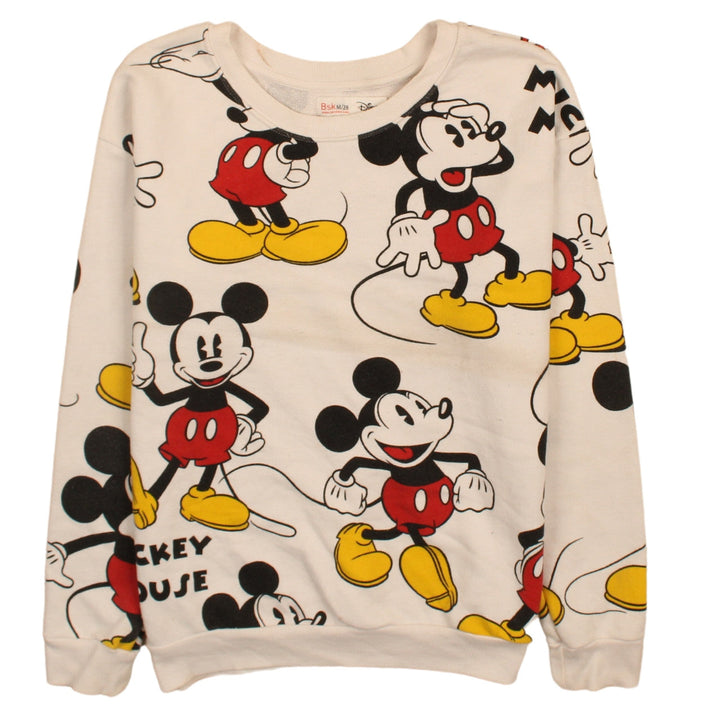 Bershka Disney Womens Beige Mickey Mouse Sweatshirt Size M