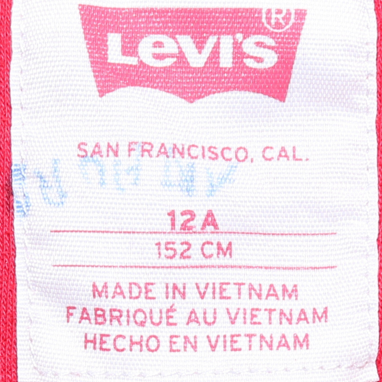 Levi's Boys Red Logo Pullover Hoodie Fleece 12 Years