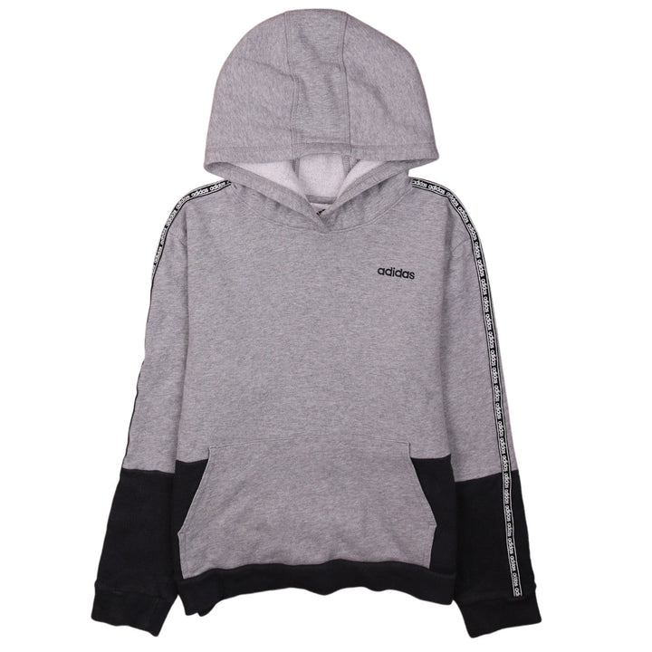 Adidas Girls Grey Pullover Hoodie 14 Years Hooded Colourblock Sweatshirt