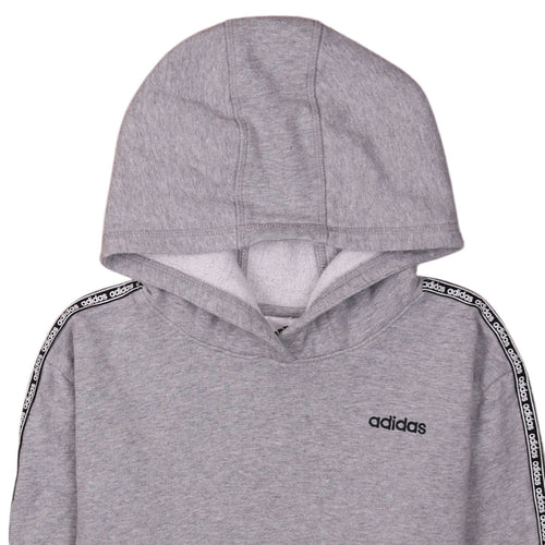 Adidas Girls Grey Pullover Hoodie 14 Years Hooded Colourblock Sweatshirt