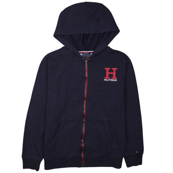 Tommy Hilfiger Boys Blue Full Zip Hoodie Size 16 Years Hooded Sweatshirt