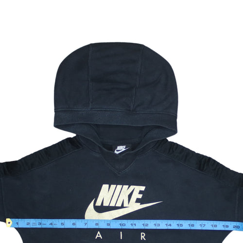 Nike Girls Black Air Pullover Hoodie Fleece Sweatshirt Size 146